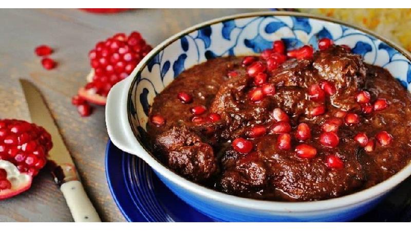 طرز تهیه خورشت  فسنجان  با مرغ بسیار خوشمزه و مجلسی