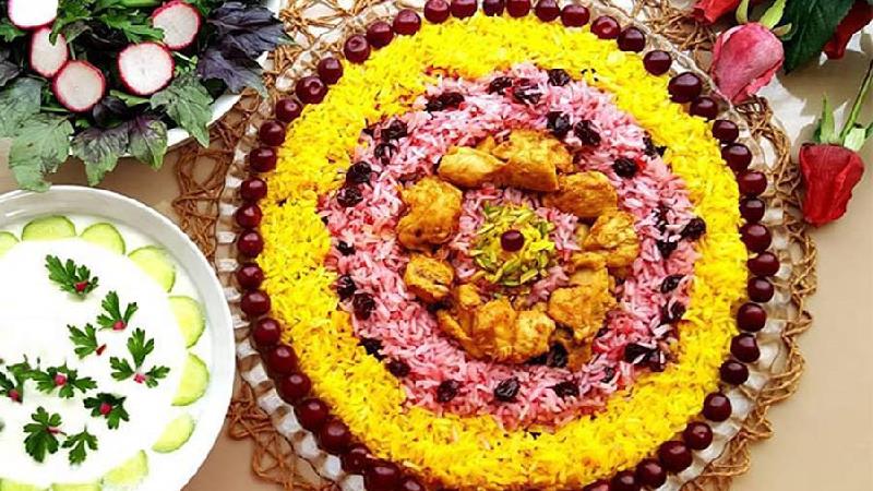 طرز تهیه آلبالو پلو با مرغ بسیار خوشمزه و مجلسی