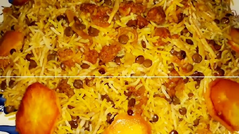 طرز تهیه دمی عدس و رشته پلویی مجلسی و خوشمزه