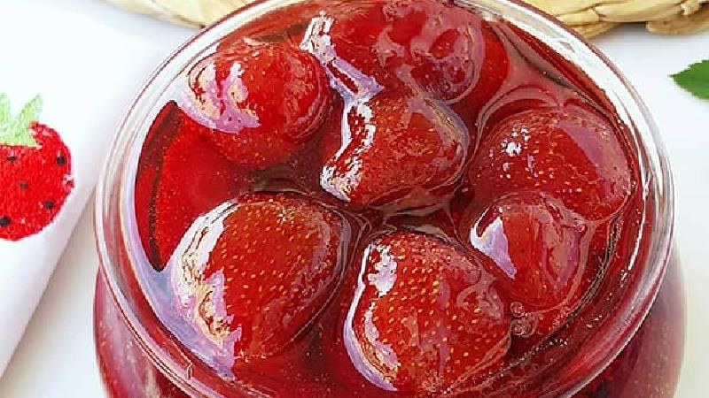 طرز تهیه مربای توت فرنگی فوری خیلی خوشمزه و شفاف