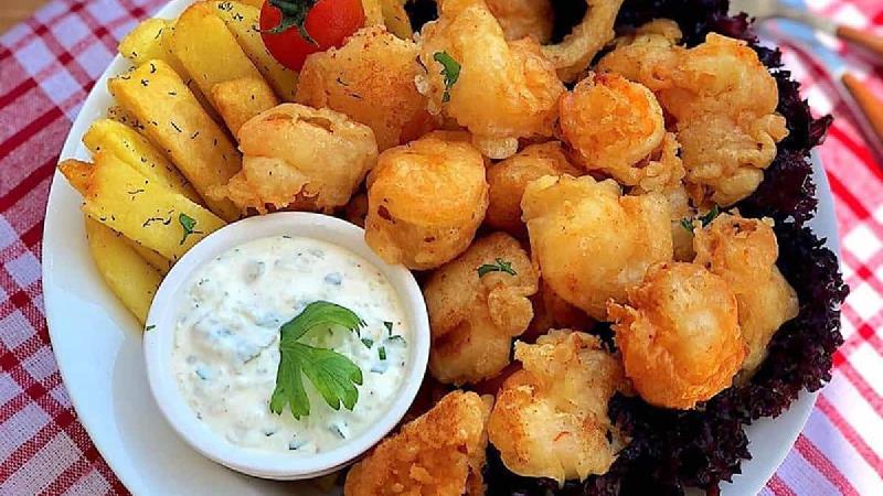 طرز تهیه میگو پفکی با ماست  رستورانی خیلی خوشمزه و عالی