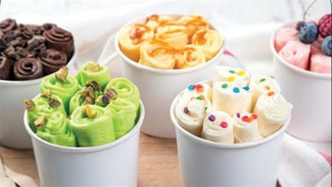 طرز تهیه بستنی رولی خیلی خوشمزه و کارخانه ای در خانه