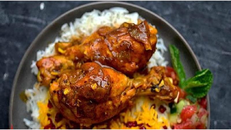 طرز تهیه مرغ زعفرانی مجلسی و رستورانی