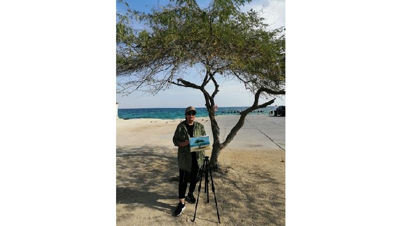 بهناز معاونی نقاش: حس خوب زندگی را به مردم هدیه می‌دهم