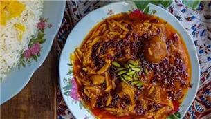 طرز تهیه خورش خلال با زرشک  تصویری + فیلم
