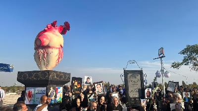 نصب تندیس اهدای عضو در قطعه 307 بهشت زهرا(س)