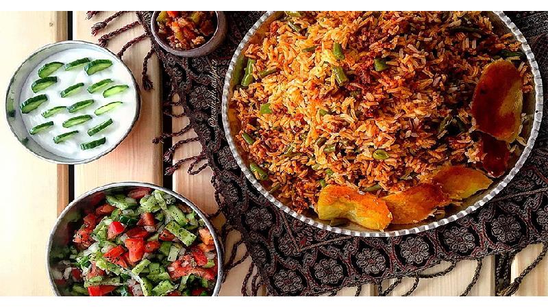 لوبیا پلوی رستورانی