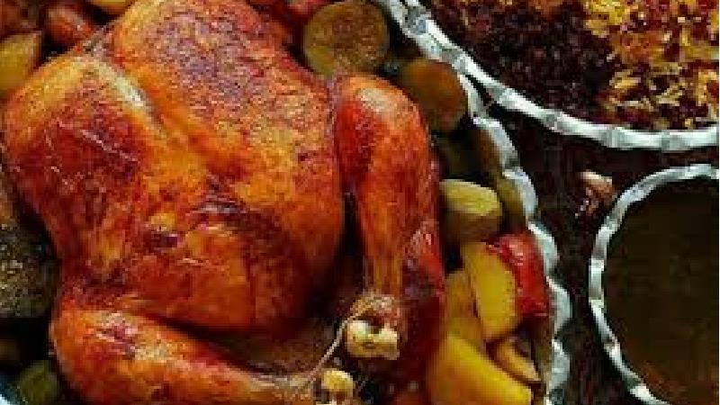 طرز تهیه مرغ شکم پر بدون فر