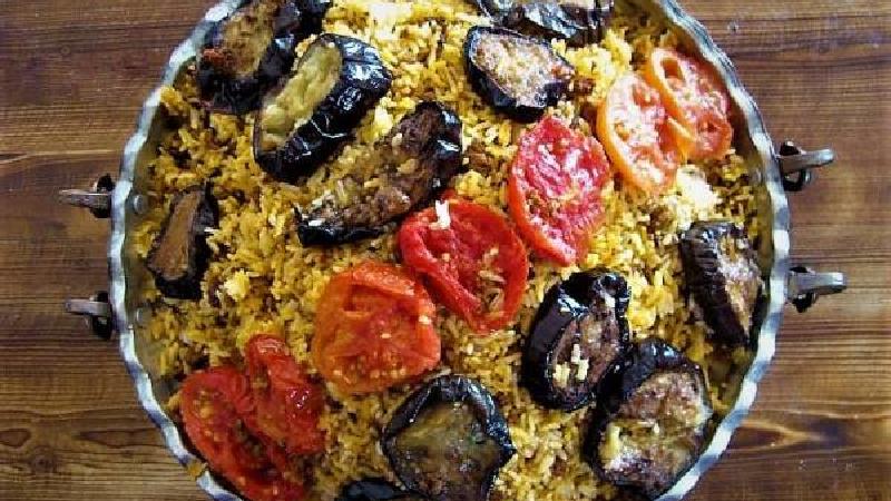 بادمجان پلو