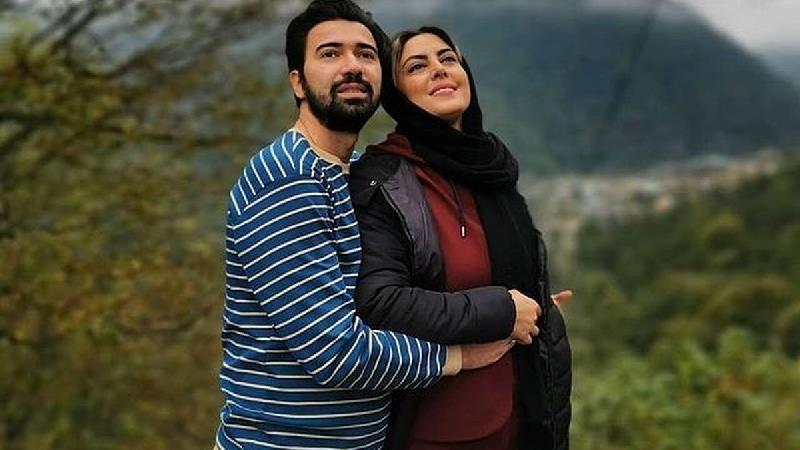 نیلوفر شهیدی و همسرش