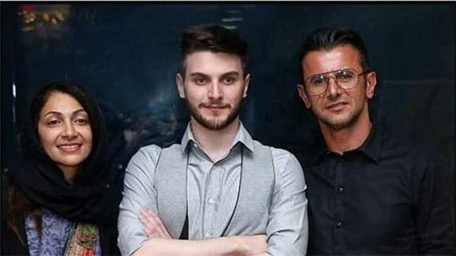 امین حیایی و همسرش