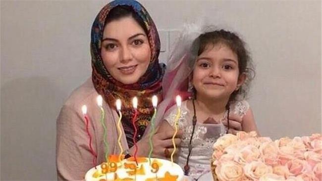 آزاده نامداری و دخترش گندم در جشن تولد آزاده نامداری