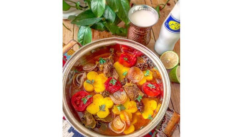 تاس کباب با مرغ