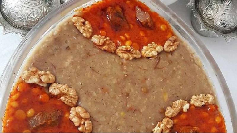 طرز تهیه حلیم مشهدی با قیمه برای 4 نفر