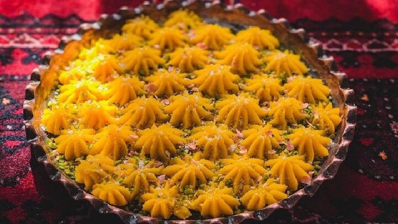 طرز تهیه حلوا شیرازی کاسه ای