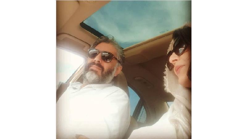 ساره بیات و همسرش