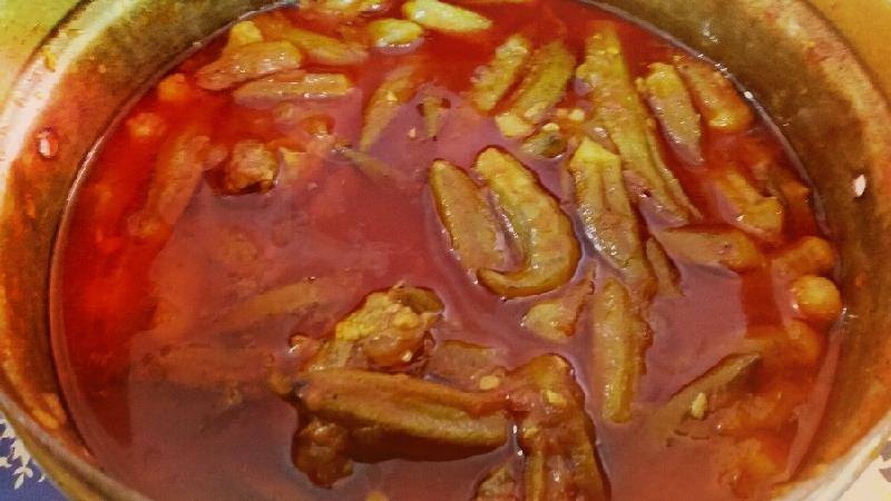 خورشت بامیه ساده