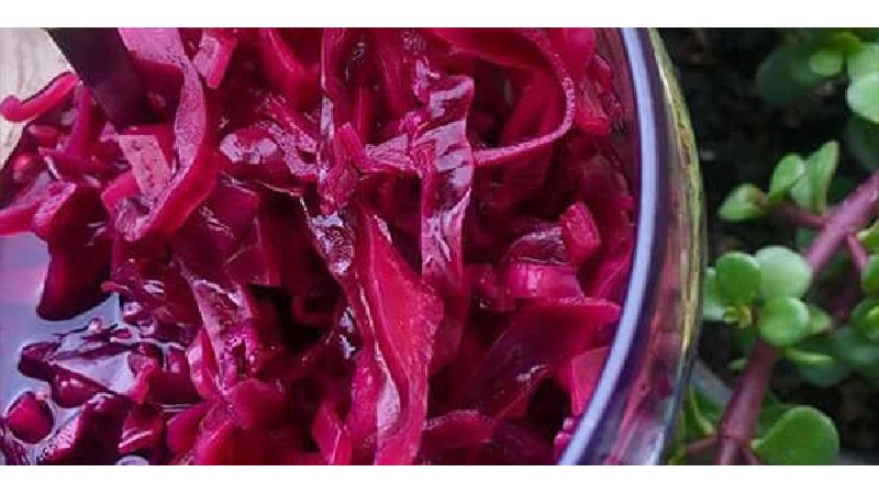 ترشی کلم قرمز فوری