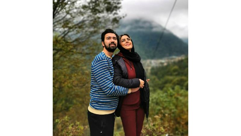 نیلوفر شهیدی و همسرش