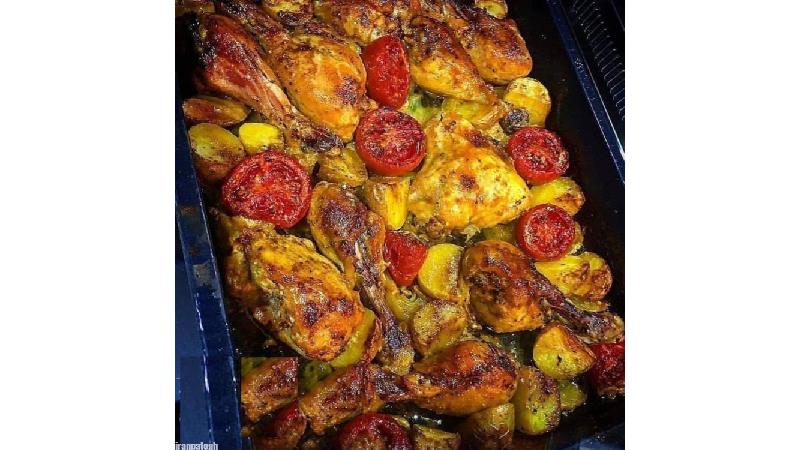 طرز تهیه مرغ تکه ای در فر