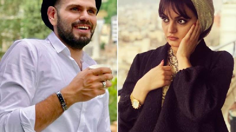 نیلوفر پارسا و همسرش