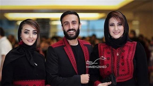 فاطمه گودرزی و پسر و عروسش